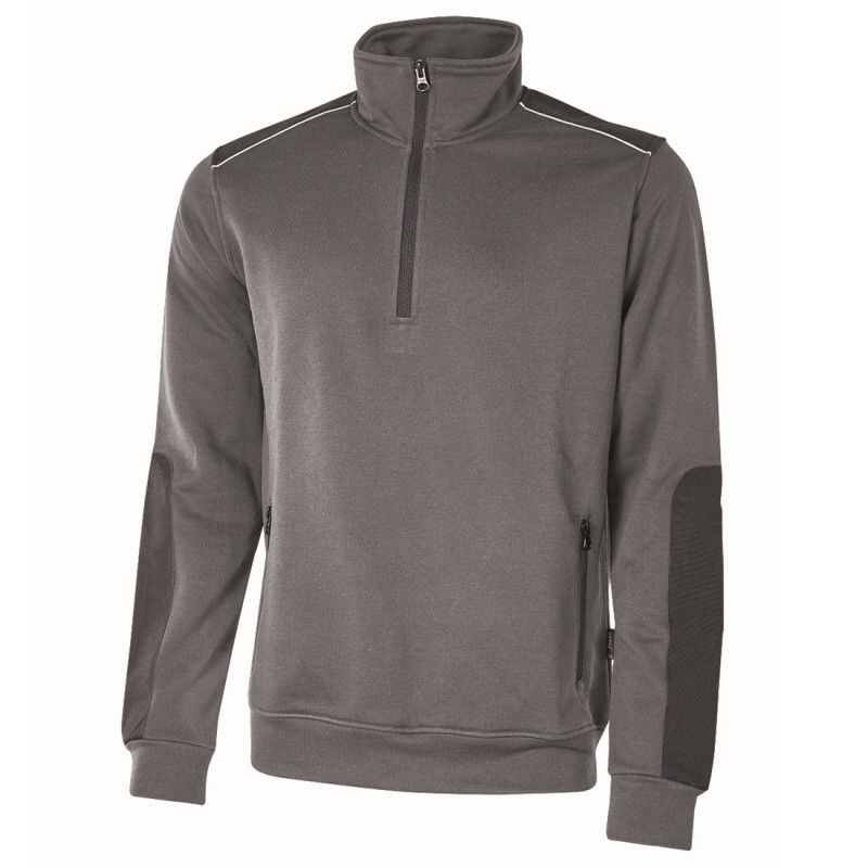U-Power - Sweat-shirt gris foncé semi zippé CUSHY Gris Foncé Taille 3XL