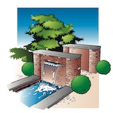 thumbnail of Ubbink Niagara Wasserfall 60 cm Edelstahl mit LED Beleuchtung