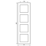 thumbnail of Jung Rahmen A 550 A 5584 BF SWM A5584BFSWM