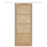 thumbnail of vidaXL Schiebetür Weiß 86 x 211 cm Massives Kiefernholz und Stahl