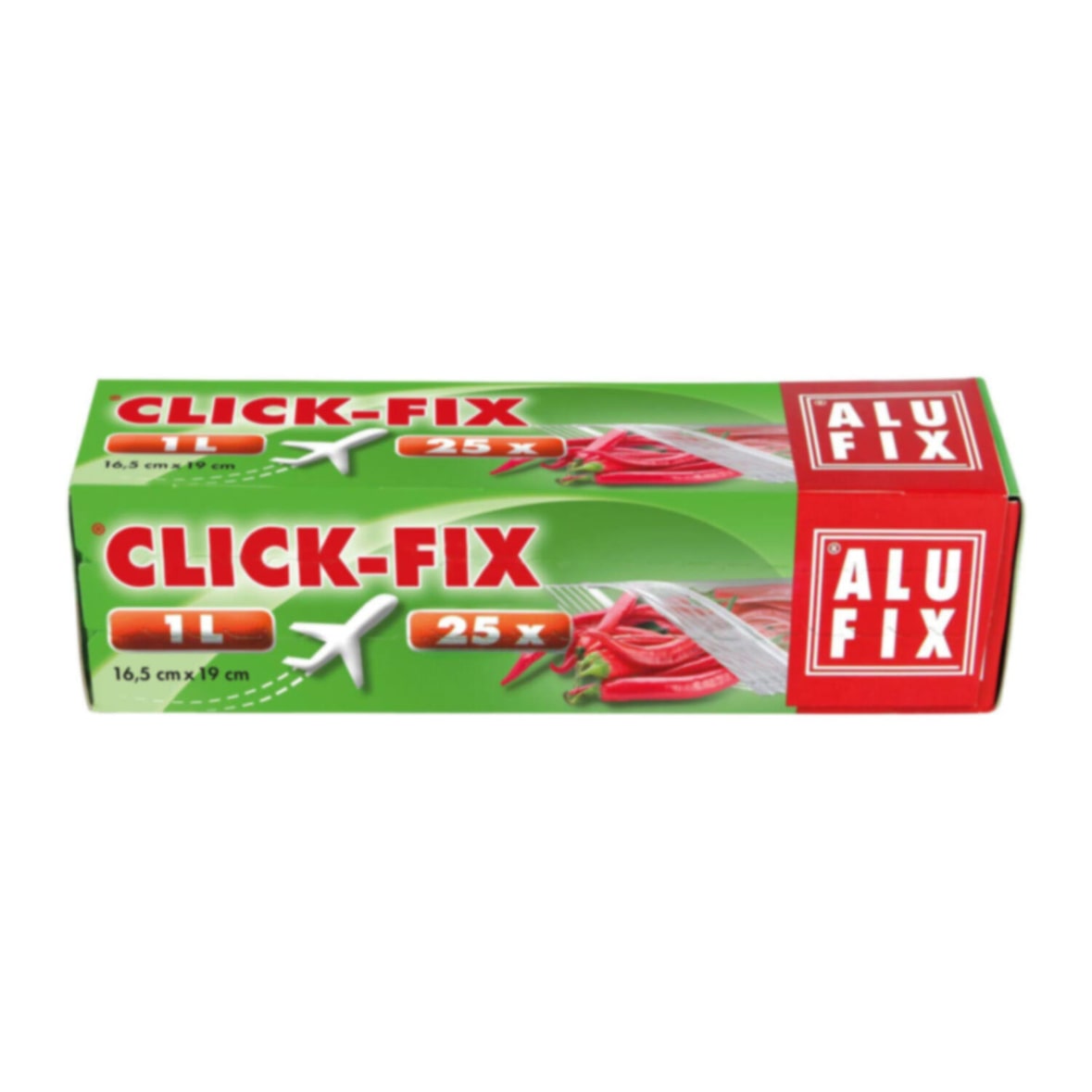 250x ALUFIX Click-Fix 1 Liter Haushaltssäcke 16,5 x 19 cm mit Druckverschluß