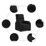 thumbnail of vidaXL Relaxsessel mit Aufstehhilfe Schwarz Mikrofasergewebe