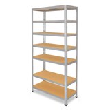thumbnail of shelfplaza HOME Schwerlastregal 200x150x40 cm in verzinkt mit 7 Böden und 71.428571428571 kg Traglast pro Boden