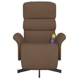 thumbnail of vidaXL Massagesessel mit Fußteil Braun Stoff
