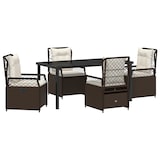thumbnail of vidaXL 5-teiliges Garten-Essensemble Braun aus Poly-Rattan