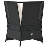 thumbnail of vidaXL Garten-Ecksofa mit Kissen Schwarz Poly Rattan