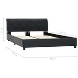 thumbnail of vidaXL Bettgestell Schwarz Kunstleder 140 × 200 cm