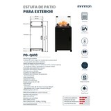 thumbnail of INFINITON Estufa de Gás Exterior PG-QH10, Antivuelco, Apta para Gas Propano y Butano, Sin Tapa Superior, Acabado en Acero negro