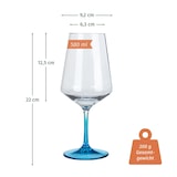 thumbnail of Milano Rotweinglas blue line 2er Set aus Polycarbonat 580 ml bruchfest BPA-frei leicht ideal für Wein Aperol