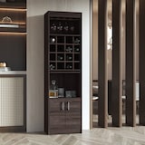 thumbnail of Mueble Bar kava espresso en melamina con Estante para Copas y Gabinete Inferior