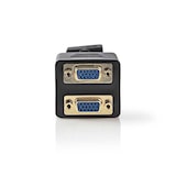 thumbnail of Nedis VGA-Kabel - VGA Male - 2x VGA Female - Verguld - Maximale resolutie: 1280x768 - 0.20 m - Rond - ABS - Zwart - Envelop