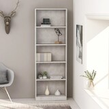 thumbnail of vidaXL Bücherregal 5 Fächer Betongrau 60x24x175 cm Holzwerkstoff