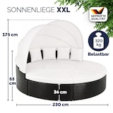 thumbnail of CASARIA® Polyrattan Sonneninsel Sonnenliege Gartenliege Ø 230 cm Schwarz