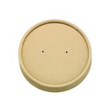 thumbnail of FHC - 360Pcs - Couvercle plat brun en carton kraft sans matière plastique, Waterbased - H16mm Ø 18,5cm