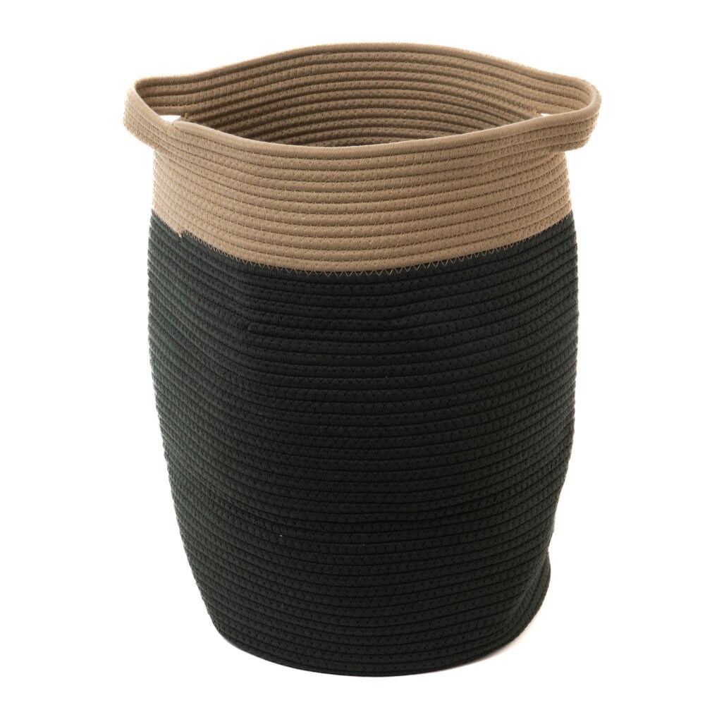 Grüner Korb 45 cm - Rund Stoff Amadeus 30x30 cm