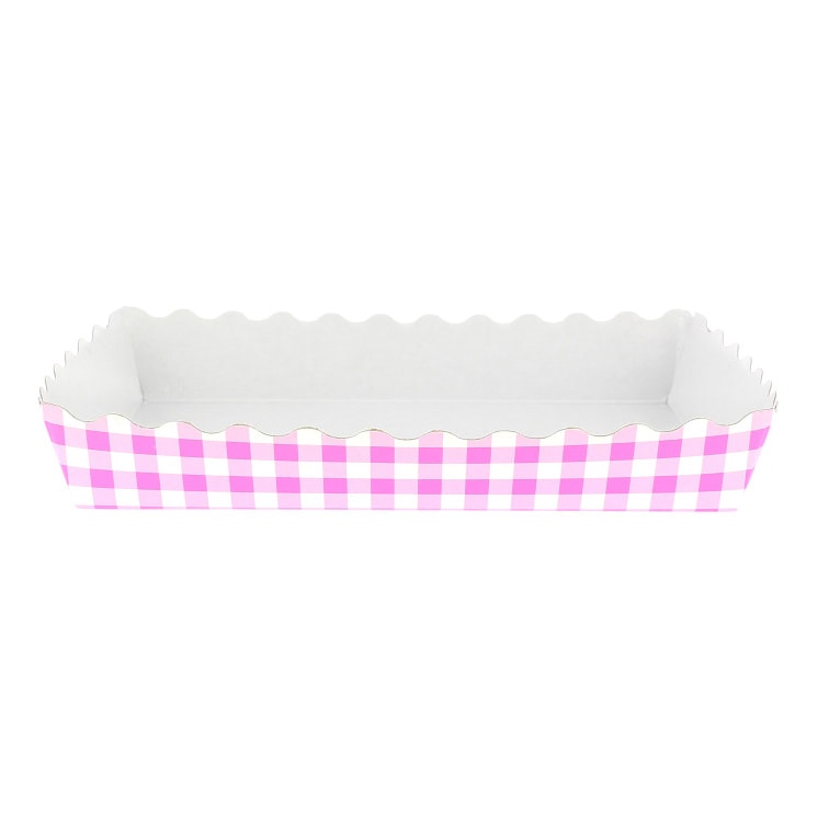 MONOUSO - Pappschale pink geschlossen für Waffeln (25 Stück)