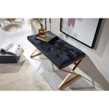 thumbnail of Sitzbank FineBuy Polsterbank Schwarz 90 cm Bettbank Chesterfield Flurbank Samt