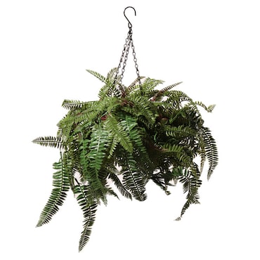 Jardinera artificial Helecho mixto| Naturing Monde - Diametro 40cm -Para interior y exterior - Material 100% HDPE alta calidad