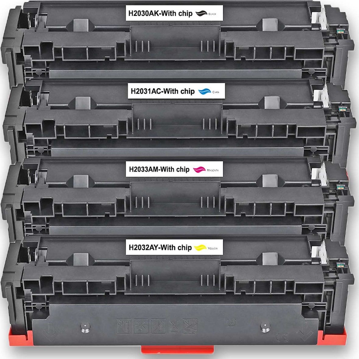 4 Toner Set für HP Color LaserJet Pro MFP M 479 fnw Gigao-Tonerkassetten alle Farben 415A kompatibel MFP-M479fnw