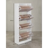 thumbnail of Schuhschrank mit 4 Fächern zum Klappen Schuhkommode 150 cm Schuhregal für 24 Paar Schuhe Kommode Schuhkipper