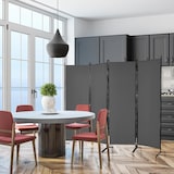 thumbnail of COSTWAY Tabique divisorio, 220 x 173 cm, biombo plegable, biombo de privacidad, 4 piezas, gris,