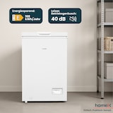 thumbnail of homeX Gefriertruhe, Tiefkühltruhe klein - 98L Nutzinhalt, 4-Sterne Gefrieren, Kühltruhe mit Super-Frost-Funktion, weiß