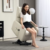thumbnail of HOMCOM Poltrona Alzapersona Elettrica Reclinabile e Telecomando Beige