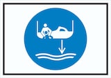 thumbnail of Bereitschaftsboot fieren beim Aussetzvorgang Symbol Schild A6 (105x148mm)