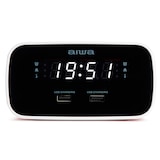 thumbnail of Radio Relógio AIWA CRU-19RD, Duas portas USB frontais, Display LED com ajuste de brilho, Rádio FM com 10 estações predefinidas