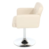 thumbnail of Esszimmerstuhl Orlando, Küchenstuhl Drehstuhl Stuhl, Kunstleder Chrom ~ creme