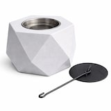 thumbnail of Colibri Tafelhaard Bio-ethanol – Beton Look – 16,5×16,5×10cm – Moderne Tafelhaard met Doofplaat – Sfeervolle Vlam voor Tafel, Terras of Balkon