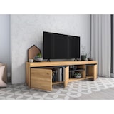 thumbnail of Mueble de TV mod NATURALE ''Roble/Negro'', 2 puertas y 2 compartimentos, salón, 160x40x41cm _TV160NATBOCA