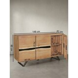 thumbnail of Massiv-Holz Akazie Sideboard, Natur Baumkante, Landhaus-Stil. 148x43x85 cm | Kadima Design