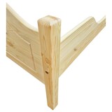 thumbnail of Massivholz Bett 100x200 Kieferbett Einzelbett Gästebett Futonbett Zubehör wählbar V-60.30-10Federleisten und Matratze