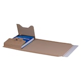 thumbnail of 25x Universalverpackung 274x191mm bis 80mm Höhe Selbstklebeverschluss Aufreißfaden B5 braun