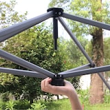 thumbnail of Carpa plegable 2,5x2,5x2,7 m cenador de jardín emergente con altura ajustable anti-UV impermeable 4 bolsas de arena y bolsa de transporte azul