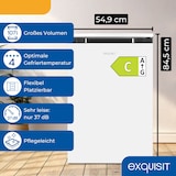 thumbnail of Exquisit Kühlschrank, Kühlschrank mit Gefrierfach, 107 Liter, Energieeffizienzklasse C, 4-Sterne-Gefrierfach, Kühlschrank klein, KS516-4-051C weiss