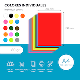 thumbnail of Folios Colores A4 80g Para Impresoras y Manualidades, Folios Colores Para Tarjetas y Proyectos Creativos m-office (100h, Oro)