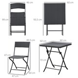 thumbnail of Merax Klappbare Rattan Gartenmöbel Set 3-tlg mit 2 Stühlen & Beistelltisch, wetterfeste Lounge, Outdoor Balkonmöbel Set für 2 Personen, Braun