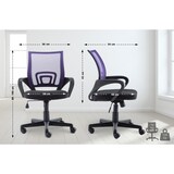 thumbnail of DELUKE® Bürostuhl PARIS - 88x56x54, Lila | Kunstleder | Kunststoff Gestell | ergonomische Bürostühle Homeoffice Stuhl mit Rollen