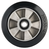 thumbnail of 2 Stück Hubwagenräder Gummi 180 x 50/50 mm, Achse 20 mm inkl. Kugellager