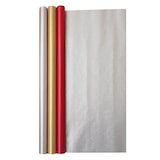 thumbnail of Clairefontaine 35x Geschenkpapierrolle 70g 1,50x0,70m, im Kartondisplay mit 35 Stück, Glitzer einfarbig sortiert - Sortierung 201795C