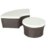 thumbnail of tectake divano prendisole in alluminio e rattan - marrone misto - 403424