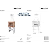 thumbnail of MF - Barbacoa de Obra Prefabricada para Leña y Carbón Modelo Nevada Plus XL (Gris, Naranja - 86,5 x 60 x 238 cm) REF: 3534/5 - Uso en Exteriores