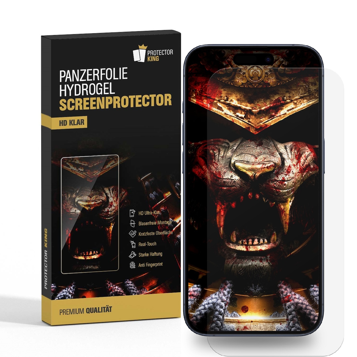 6x Hydrogel-Glass für iPhone 16 Plus FULL COVER 3D KLAR Weiches TPU Schutzglas Panzerfolie Displayschutz Schutzfolie Screen-Protector