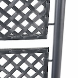 thumbnail of Treliça de poli-rattan HWC-D76, caixa de plantas para trepar, 142x43x43cm ~ antracite