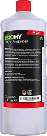 thumbnail of BiOHY Sanitärreiniger (12x1l Flasche) | Kalkzersetzendes Konzentrat für den Sanitärbereich | Badreiniger mit angenehme & frischen Duft | EXTRA STARK