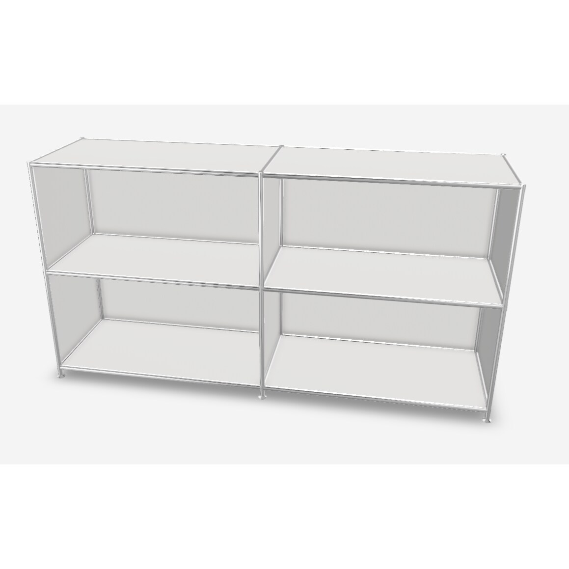 Viasit System4 - Regal weiß, Rahmenfarbe chrom, Material: Metall