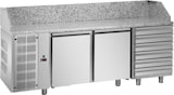 thumbnail of Tecnodom Pizza Counter 3 Türen GN 1/1 Motor Gruppe SX 6 neutrale Schubladen und Granit Top