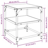 thumbnail of Table basse avec dessus en verre transparent 40x40x45 cm acier Modèle Signature Design